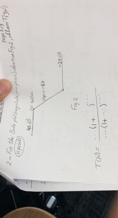 Solved Analog Filter Design Chegg Com   Image