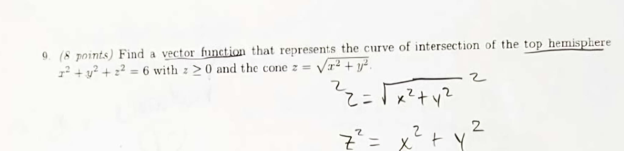 Solved Find a vector function that represents the curve of | Chegg.com