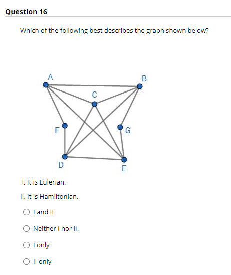 Solved Question 16 Which Of The Following Best Describes The | Chegg.com