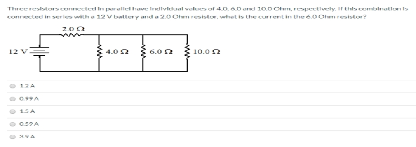 Solved Three resistors connected in parallel have individual