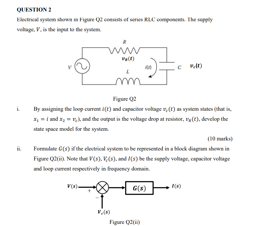 Solved QUESTION 2 Electrical system shown in Figure Q2 | Chegg.com