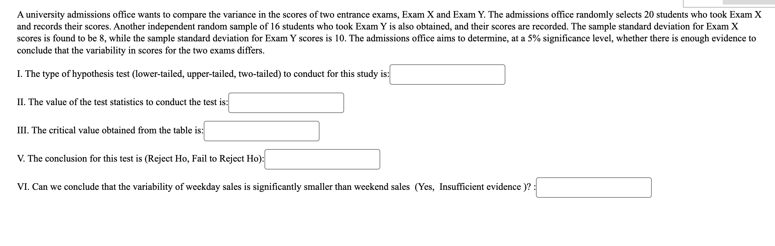 Solved A university admissions office wants to compare the | Chegg.com