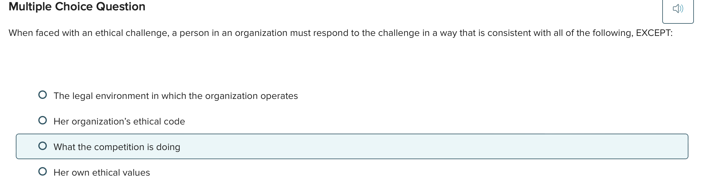 Solved Multiple Choice Question When faced with an ethical | Chegg.com
