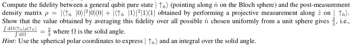 Compute the fidelity between a general qubit pure | Chegg.com