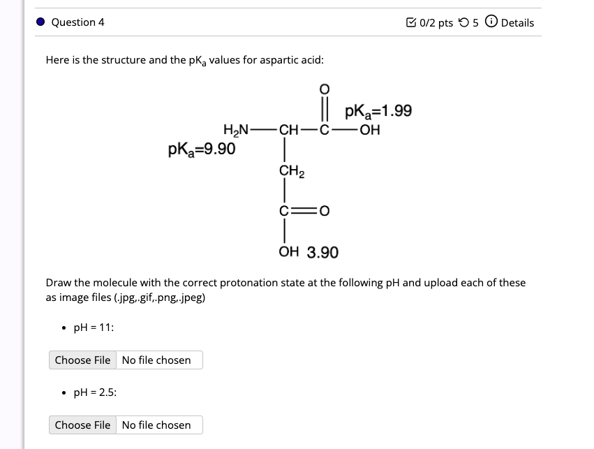Solved Here is the structure and the pKa values for aspartic | Chegg.com