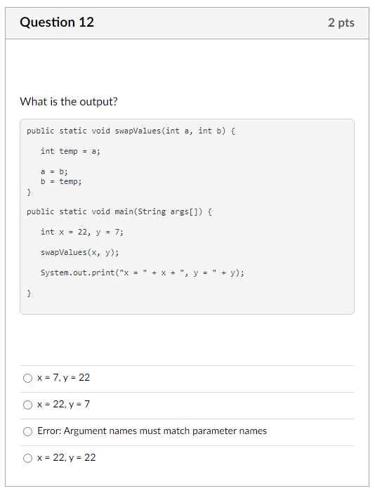 Solved Question 8 2 pts What is the ending value of sum, if | Chegg.com