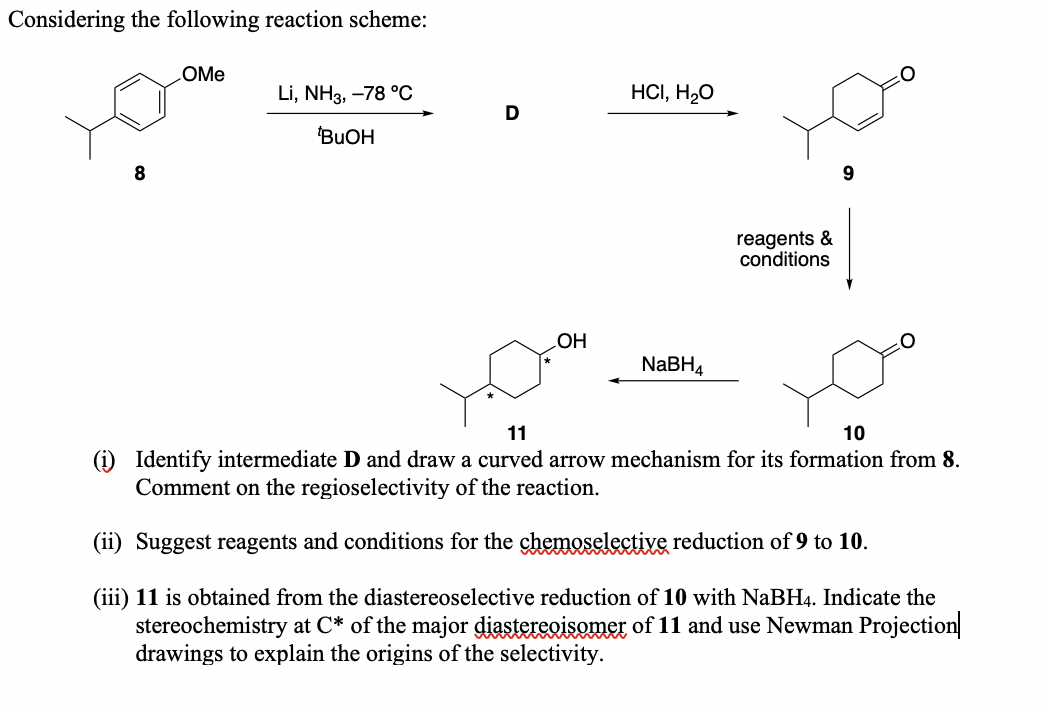 Solved Considering the following reaction scheme: Оме LI, | Chegg.com