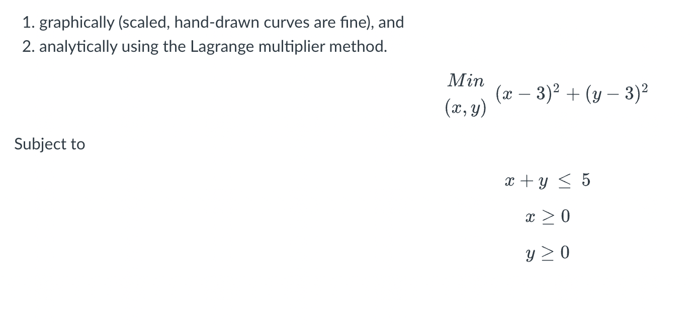 Solved 1. graphically (scaled, handdrawn curves are fine),