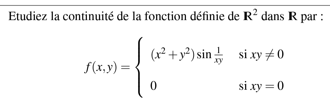 Solved Study the continuity of the function defined from R^2 | Chegg.com