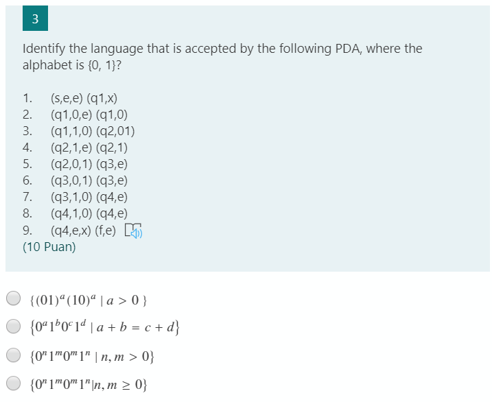 Solved 3 3 Identify The Language That Is Accepted By The | Chegg.com