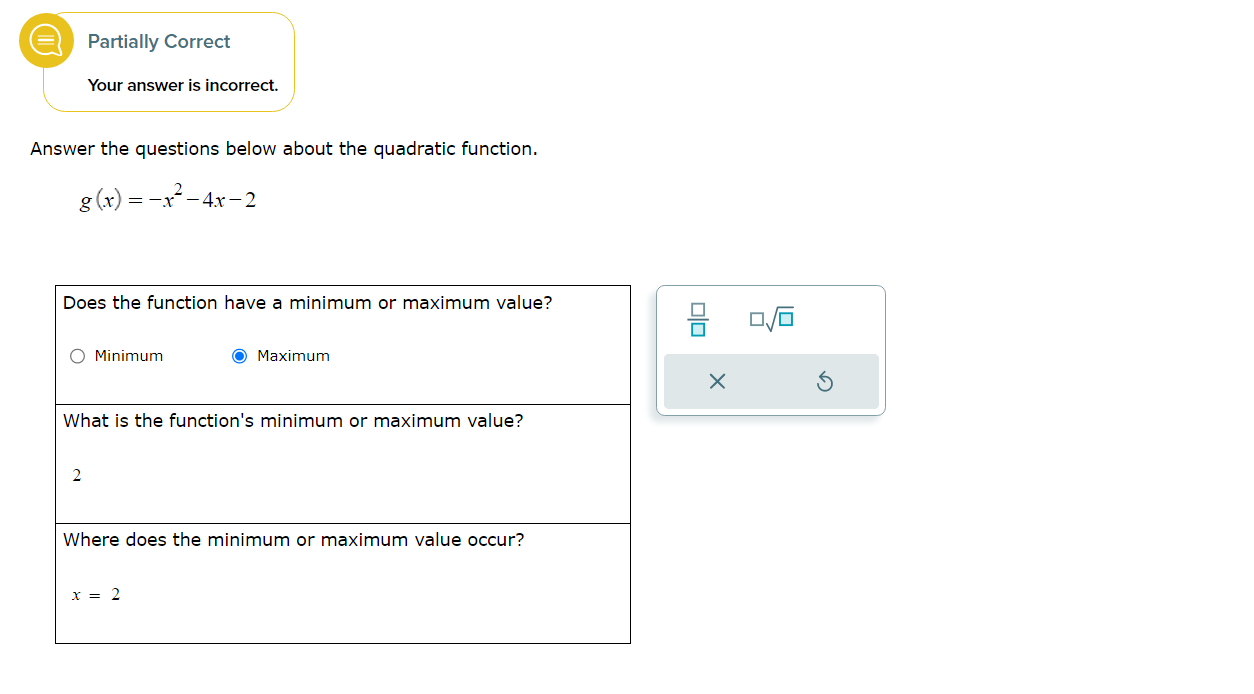 Solved Partially Correct Your answer is incorrect. Answer | Chegg.com