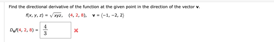 Solved Find the directional derivative of the function at | Chegg.com