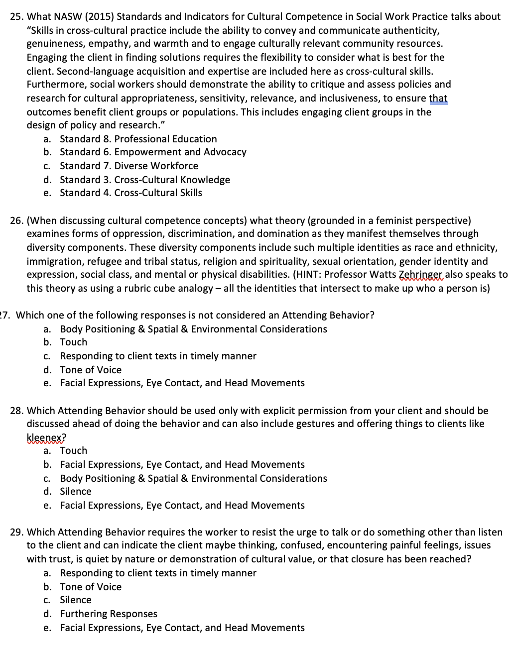 25. What NASW (2015) Standards And Indicators For | Chegg.com