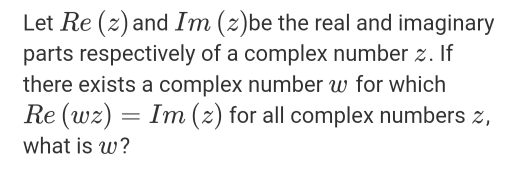 Solved Let Re (z) and Im (2)be the real and imaginary parts | Chegg.com