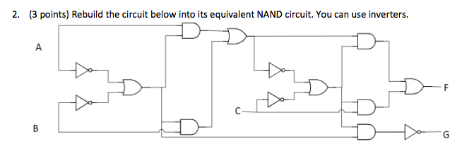 Solved 2. (3 points) Rebuild the circuit below into its | Chegg.com