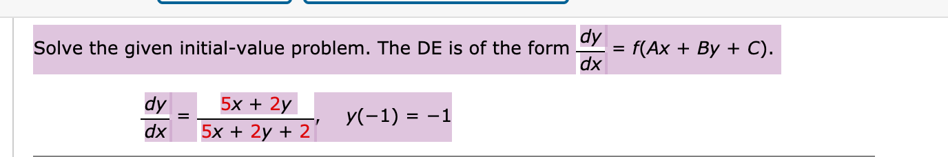 solved-solve-the-given-initial-value-problem-the-de-is-of-chegg