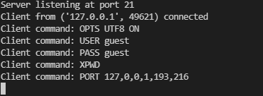 Solved Hello I have coded an FTP server using python and I'm | Chegg.com