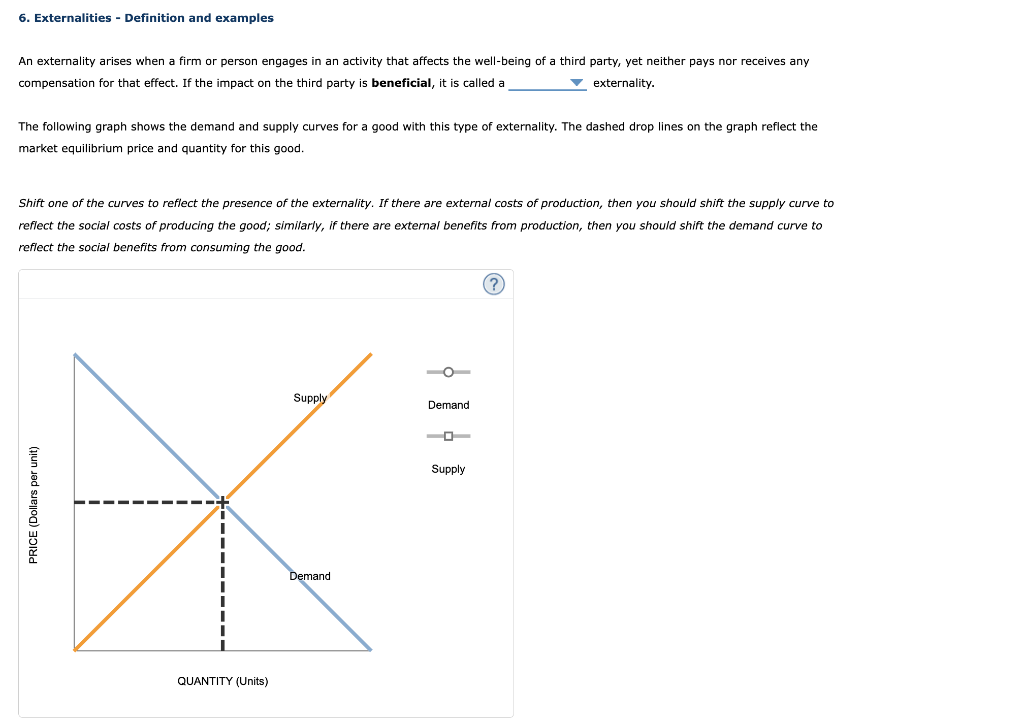 Solved 6. Externalities - Definition and examples | Chegg.com