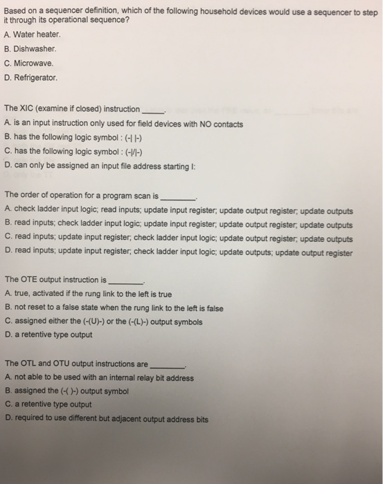 Solved Based on a sequencer definition, which of the