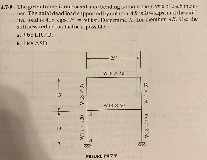 Solved The Given Frame Is Unbraced And Bending Is Chegg Com