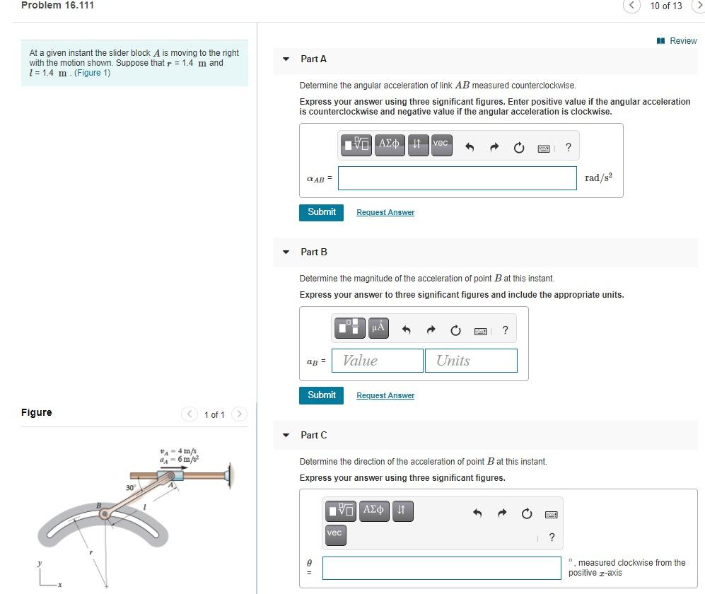 Solved Problem 16.111 10 of 13 RI Review Part A At a given | Chegg.com