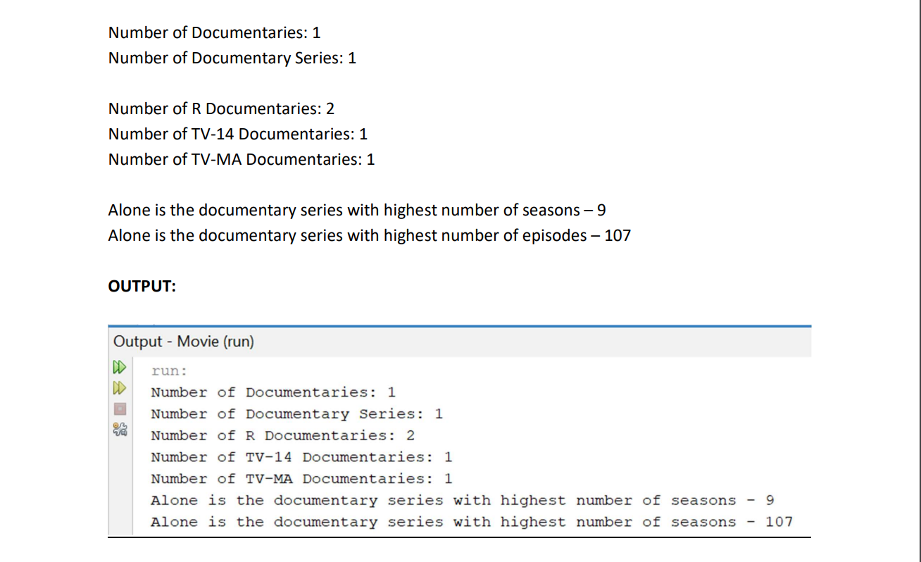 Solved Do it in Java Please (Needs Codes For Documentary, | Chegg.com