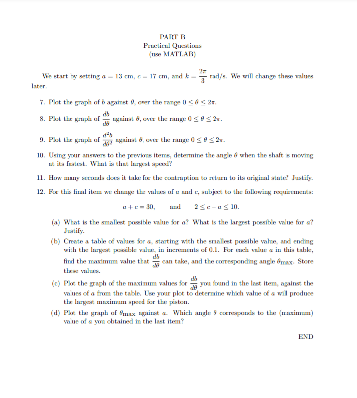 Solved PART B Practical Questions (use MATLAB) We Start By | Chegg.com