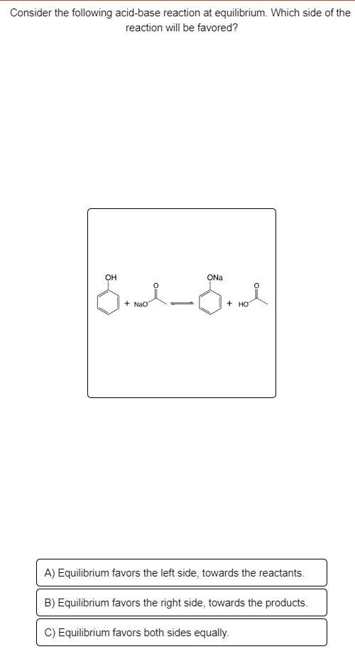 Solved Consider The Following Acid-base Reaction At | Chegg.com