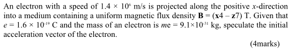 Solved An electron with a speed of 1.4 x 10 m/s is projected | Chegg.com