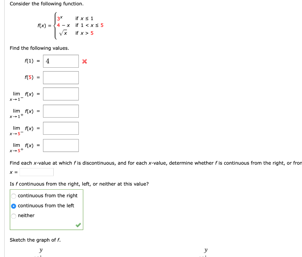 Solved Consider the following function. 3* if x