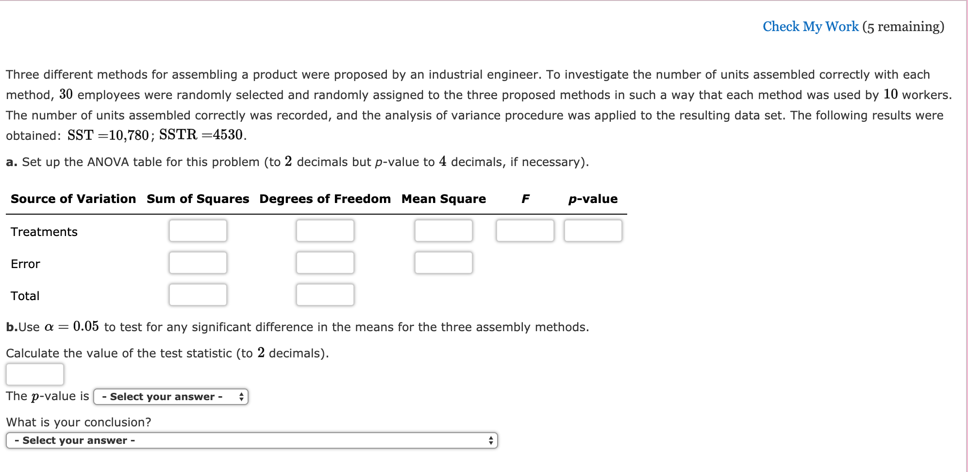 Solved Check My Work (5 remaining) Three different methods | Chegg.com