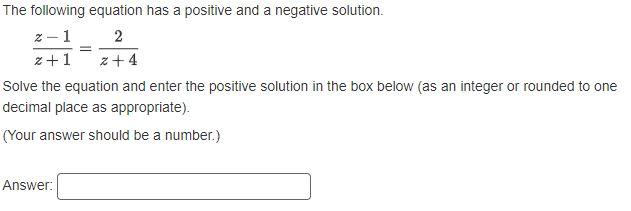 Solved The following equation has a positive and a negative | Chegg.com