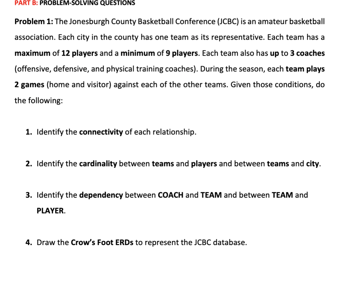 Solved Problem 1 The Jonesburgh County Basketball