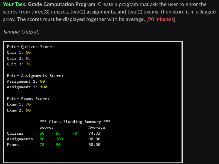 Solved Your Task Grade Computation Program Create A Chegg Com