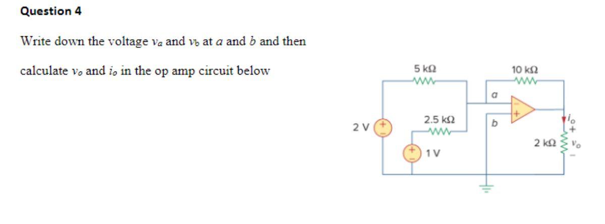 Solved Write Down The Voltage Va And Vb At A And B And | Chegg.com