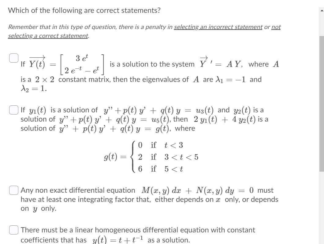 Solved Which of the following are correct statements? | Chegg.com