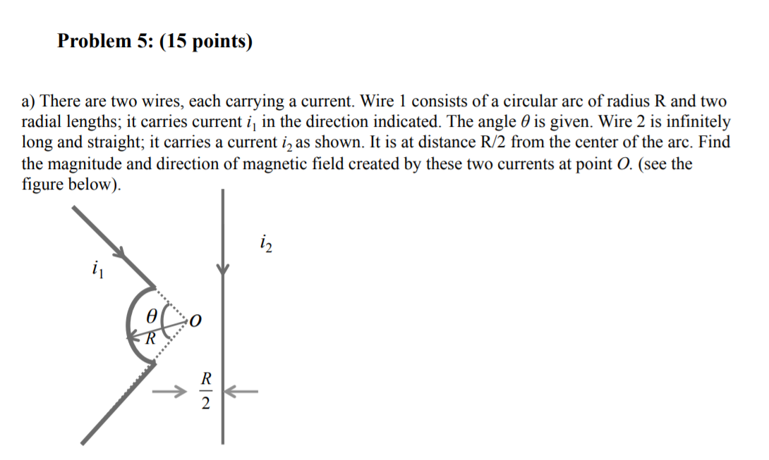 Solved Problem 5: (15 Points) A) There Are Two Wires, Each | Chegg.com ...