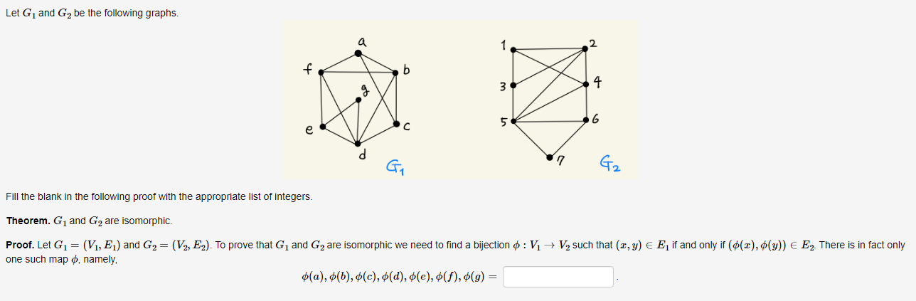 Solved Let G₁ and G₂ be the following graphs. 2 f b 4 3 A E | Chegg.com