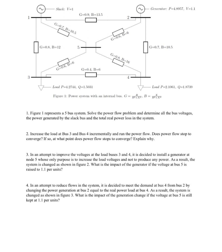 Slack V 1 Generator P 1 57 V 1 1 G 0 9 B 13 Chegg Com