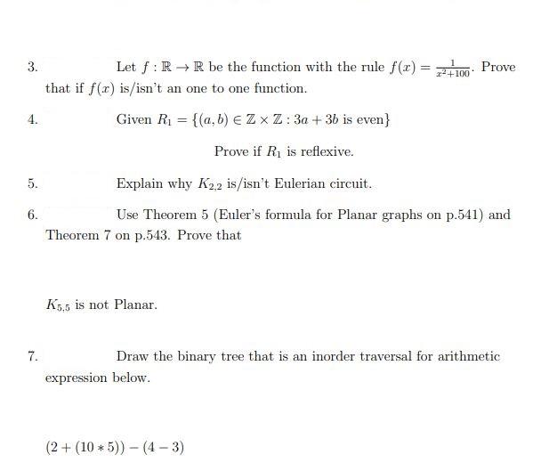 Solved 3 Let F R R Be The Function With The Rule F 1