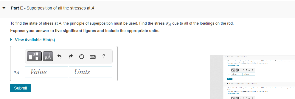 Solved Learning Goal: To determine the state of stress in a | Chegg.com