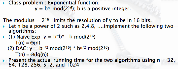 Solved Class Problem : Exponential Function: Y = Bn | Chegg.com