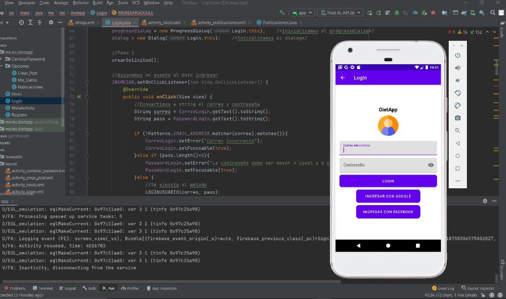 Solved I add the Login with google to my android studio app | Chegg.com