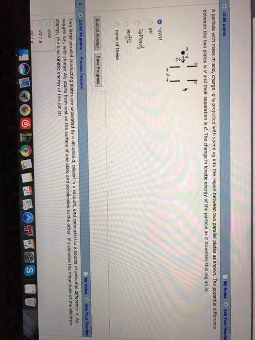 Solved A Particle With Mass M And Charge Q Is Projected