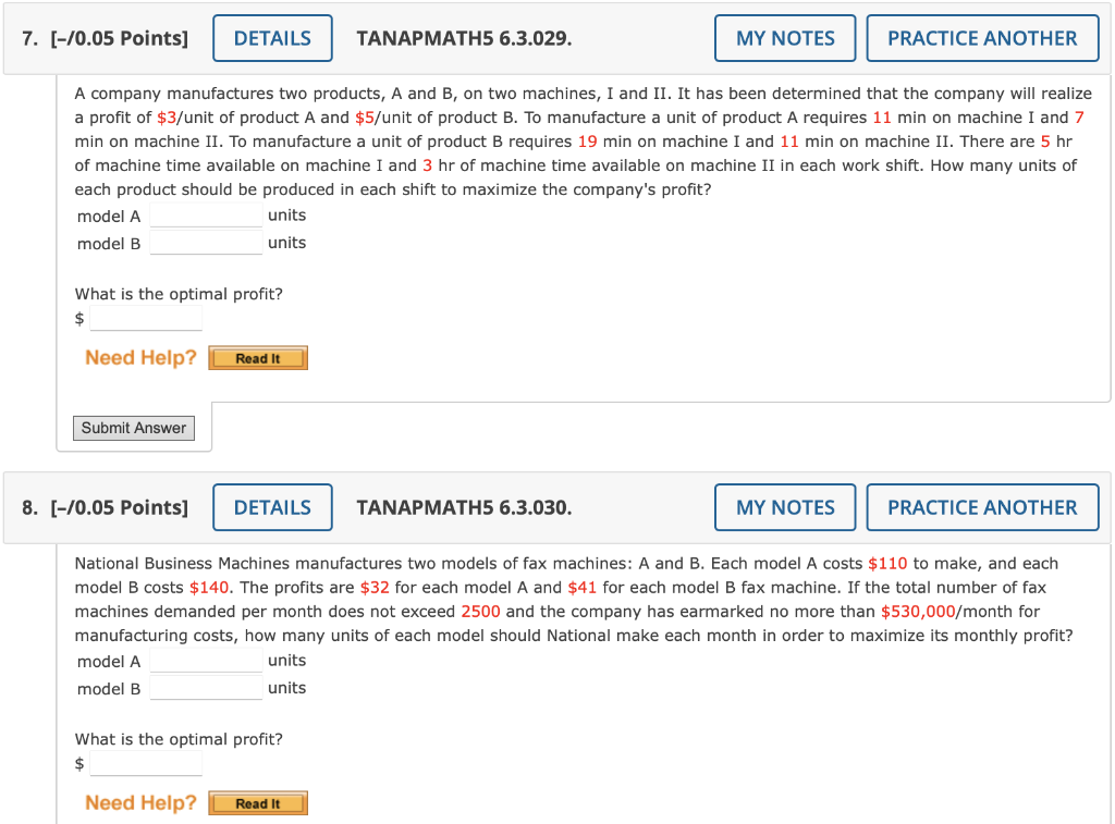 Solved 7. [-70.05 Points] DETAILS TANAPMATH5 6.3.029. MY | Chegg.com