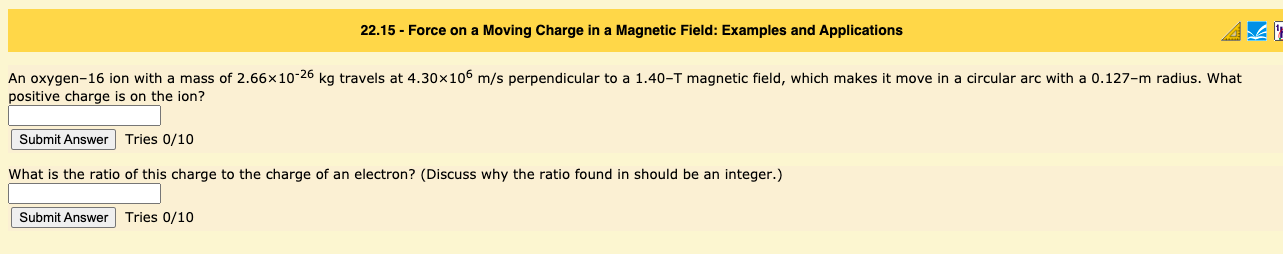 Solved 22.15 - Force on a Moving Charge in a Magnetic Field: | Chegg.com