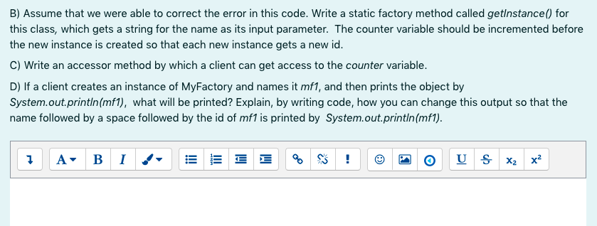 Solved This question has 4 parts. A) The following code has | Chegg.com