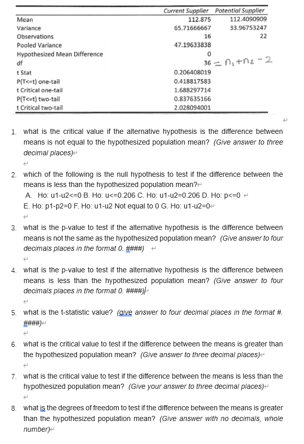 Solved Mean Variance Observations Pooled Variance | Chegg.com