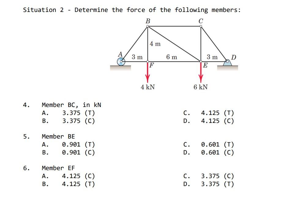 Solved Situation 2 - Determine The Force Of The Following | Chegg.com