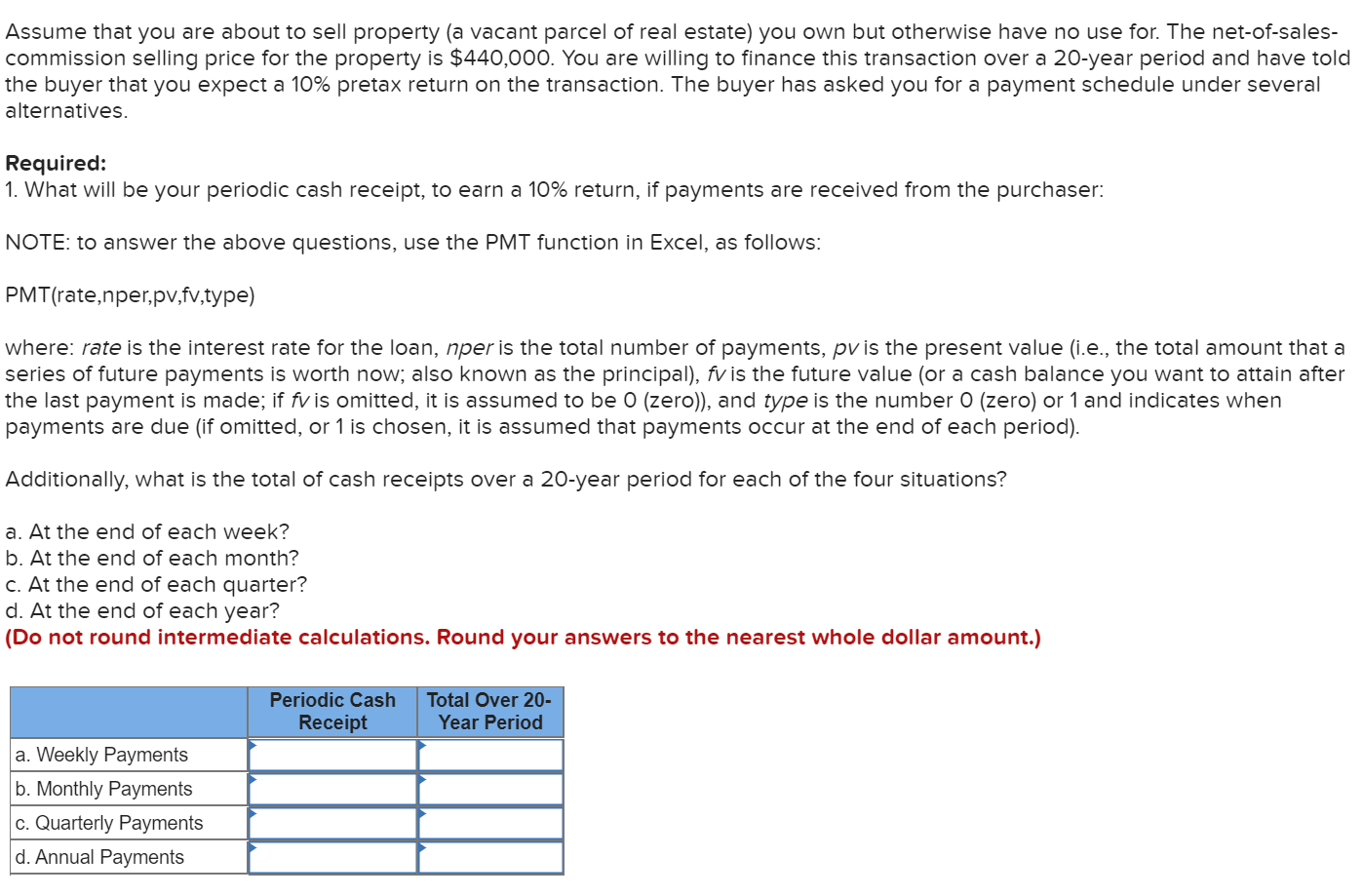 Solved Assume that you are about to sell property (a vacant